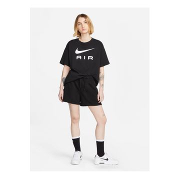 Nike DX7918-010 Bisiklet Yaka Düz Siyah Kadın T-Shirt