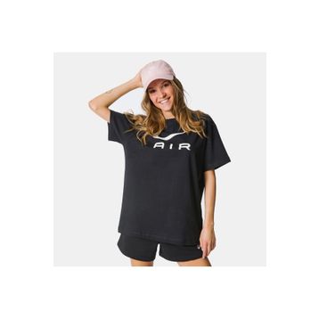 Nike DX7918-010 Bisiklet Yaka Düz Siyah Kadın T-Shirt