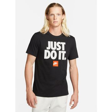 Nike DZ2989-010 Siyah Sportswear Verbiage Erkek Günlük Stil T-Shirt