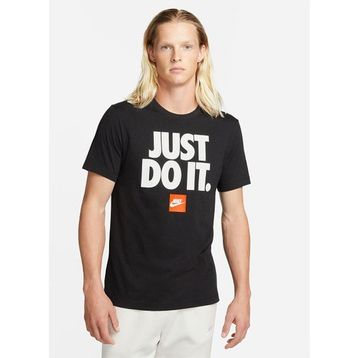 Nike DZ2989-010 Siyah Sportswear Verbiage Erkek Günlük Stil T-Shirt