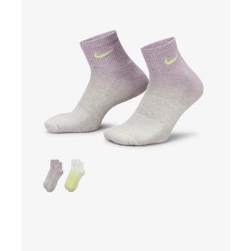 Nike FJ4913-908 Çok Renkli Everyday Plus Quarter Socks Erkek Çorap