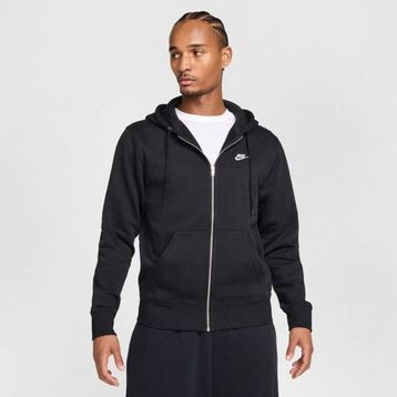 Nike FN3861-010 Siyah Club Full-Zip Fleece Hoodie Erkek Sweatshirt