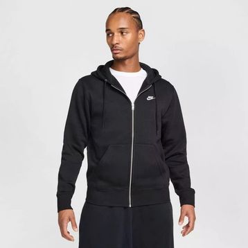 Nike FN3861-010 Siyah Club Full-Zip Fleece Hoodie Erkek Sweatshirt