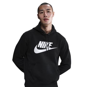 Nike FN3868-010 Club BB Pullover GFX Siyah Günlük Stil Erkek Sweatshirt