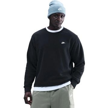 Nike FN3886-010 Siyah Club Fleece Crew Günlük Stil Erkek Sweatshirt