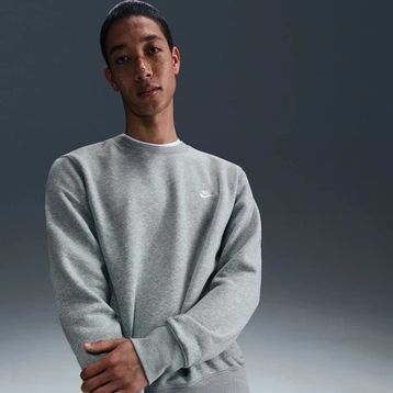 Nike FN3886-063 Club Fleece Crew Gri Erkek Sweatshirt