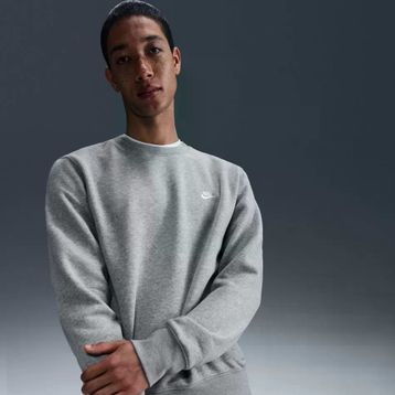 Nike FN3886-063 Club Fleece Crew Gri Erkek Sweatshirt