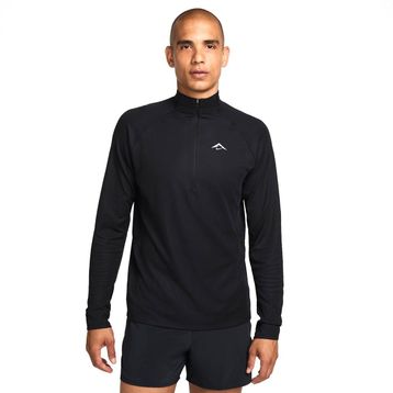 Nike FV9994-010 Siyah Dri-Fit Trail Midlayer Half-Zip Erkek Koşu Sweatshirt
