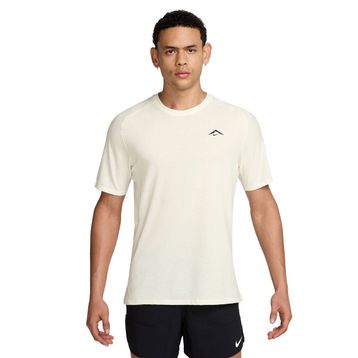 Nike HJ3580-133 Bej Dri-Fit ADV Solar Chase Erkek Koşu T-Shirt