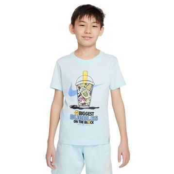 Nike HQ3227-474 Mavi Sportswear Günlük Stil Çocuk T-Shirt