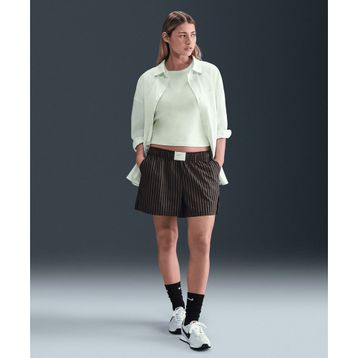 Nike IH8488-010 Sportswear Chill Poplin Striped Shorts Siyah Kadın Şort