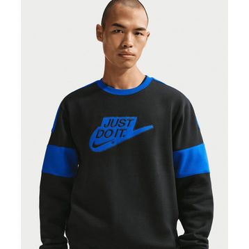 Nike IO9620-010 Siyah Sportswear Club Fleece Crew-Neck Erkek Sweatshirt