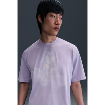 Nike Sportswear Max 90 Loose Fit Mens Ss Crew Nakış Baskılı Bol Kesim Erkek Günlük Tişört Mor