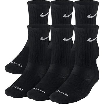 Nike SX4446-001 Dri-Fit Cushioned Crew Orta Boy Siyah-Beyaz Erkek Çorap