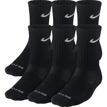 Nike SX4446-001 Dri-Fit Cushioned Crew Orta Boy Siyah-Beyaz Erkek Çorap