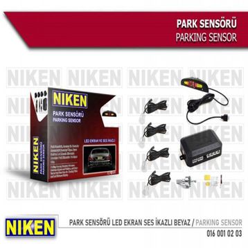Niken 0160010203 Led Ekran Ses İkazlı Beyaz Park Sensörü