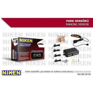 Niken 0160010303 Led Ekran ve Türkçe Uyarı Beyaz Park Sensörü