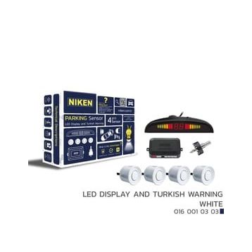 Niken 0160010303 Led Ekran ve Türkçe Uyarı Beyaz Park Sensörü