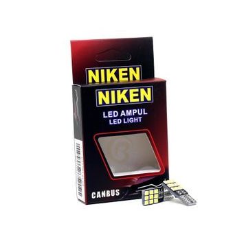 Niken 12V T10 Büyük Dipsiz 18 Ledli 2'li Beyaz Işık Far Ampülü