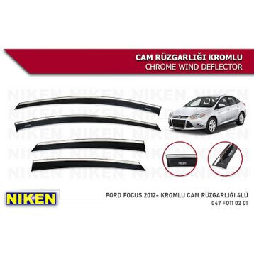 Niken Ford Focus 2012 Rüzgarliği 4 Kromlu Cam