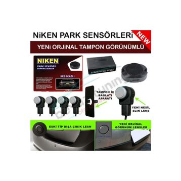 Niken Park Sensörü Arka Sesli Orjinal Lens Görünümlü Yeni Nesil Gri Lens Park Sensörü