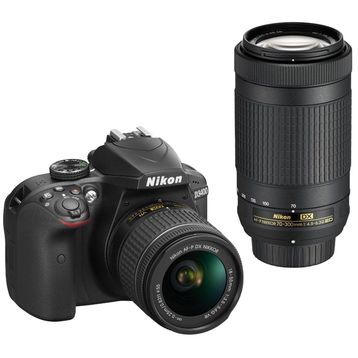 Nikon D3400 18-55mm + 70-300mm Lens DSLR Fotoğraf Makinesi