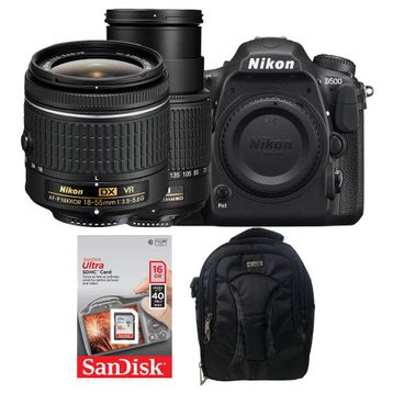 Nikon D500 18-55 + 55-200mm Lens DSLR Fotoğraf Makinesi