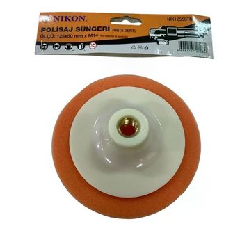 Nikon NIK12550TM 125x50 mm Turuncu Orta Sert M14 Polisaj Süngeri