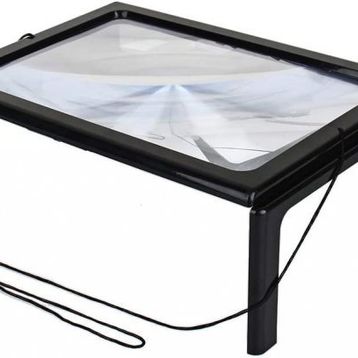 Nikula TH-275205B Yaşlılar İçin A4 Boyutu Masa Tipi Işıklı Okuma Büyüteç