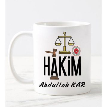 Nil Hediye Hakim Temalı Beyaz Kupa