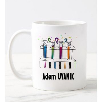 Nil Hediye Laborant Temalı Beyaz Kupa