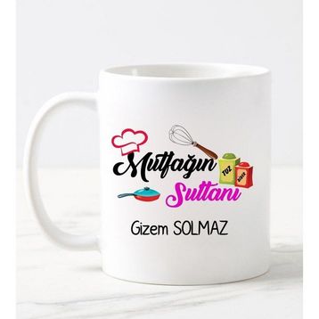 Nil Hediye Mutfağın Sultanı Temalı Beyaz Kupa