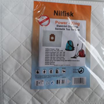 Nilfisk Power Elektrikli 5 Adet Uyumlu Süpürge Toz Torbası