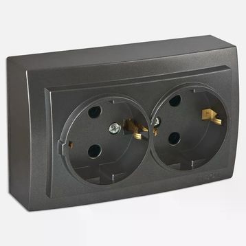 Nilson Themis Füme 2'li 2 Adet Topraklı Priz