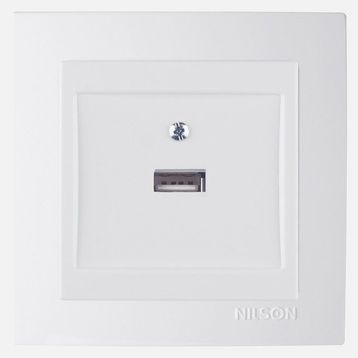 Nilson Touran Beyaz Adaptörlü Tekli USB Priz