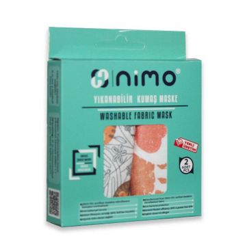 Nimo 2'li Yıkanabilir Kumaş Çocuk Maskesi