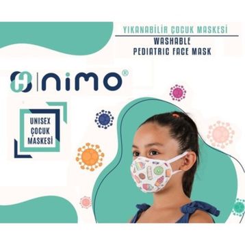 Nimo 2'li Yıkanabilir Kumaş Çocuk Maskesi