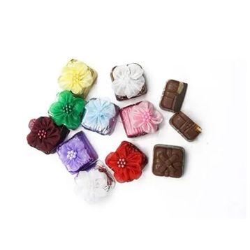 Nin Chocolate 800 gr Çiçek Dekorlu Taşlı Sütlü Çikolata
