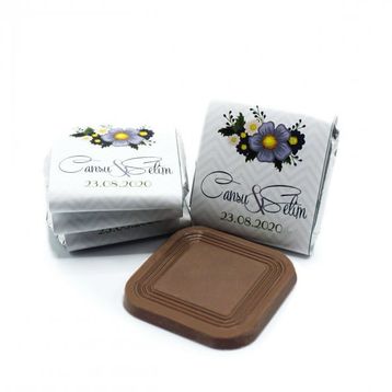 Nin Chocolate Dökme Çiçek Baskılı Söz Ve Nişan Çikolatası (80 adet)