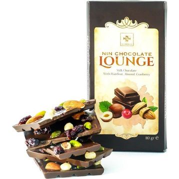 Nin Chocolate Lounge Bademli Kuruyemişli 110 gr Sütlü Çikolata