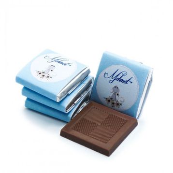 Nin Chocolate Mavi Kedi Erkek Bebek Dökme Bebek Çikolatası (70 adet)