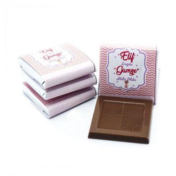 Nin Chocolate Pembe Çizgi Kız Bebek Dökme Bebek Çikolatası (80 adet)