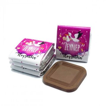 Nin Chocolate Pembe Leylek Dökme Bebek Çikolatası (80 adet)