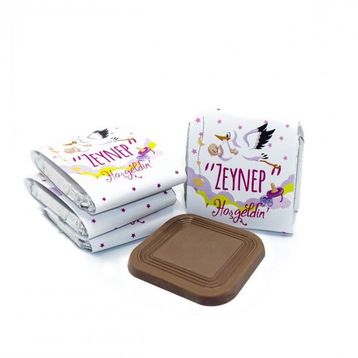 Nin Chocolate Sarı Leylek Kız Bebek Dökme Bebek Çikolatası (80 adet)