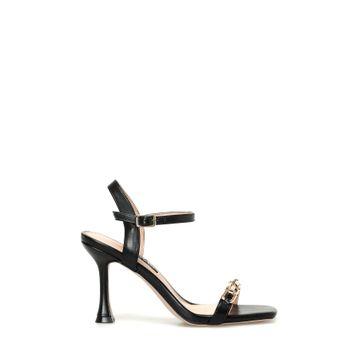 Nine West Davidson 4FX Siyah Kadın Topuklu Sandalet