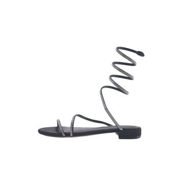 Nine West Logan 3FX Siyah Kadın Düz Sandalet