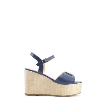 Nine West Monni 5FX Lacivert Kadın Dolgu Topuk Sandalet