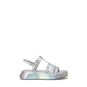 Nine West Welna3 4FX Gümüş Kalın Taban Kadın Sandalet