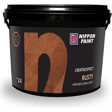 Nippon Paint Rusty Gold Antik Metal Dokulu 110 Gold 2.5 lt Boya