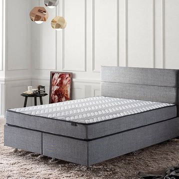Niron 100x200 cm Silver Tek Kişilik Yatak Takımı Yatak Baza Başlık Seti